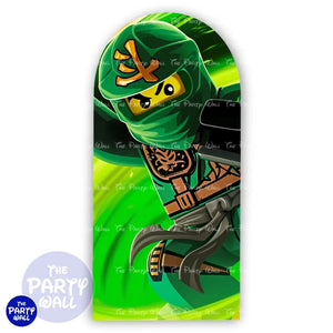 Ninjago - Funda para mampara de punta redonda o rectangular Mampara de punta redonda
