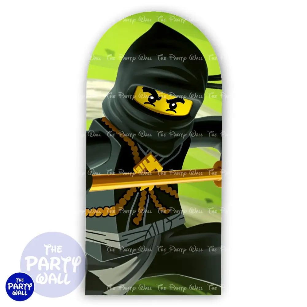 Ninjago - Funda para mampara de punta redonda o rectangular Mampara de punta redonda