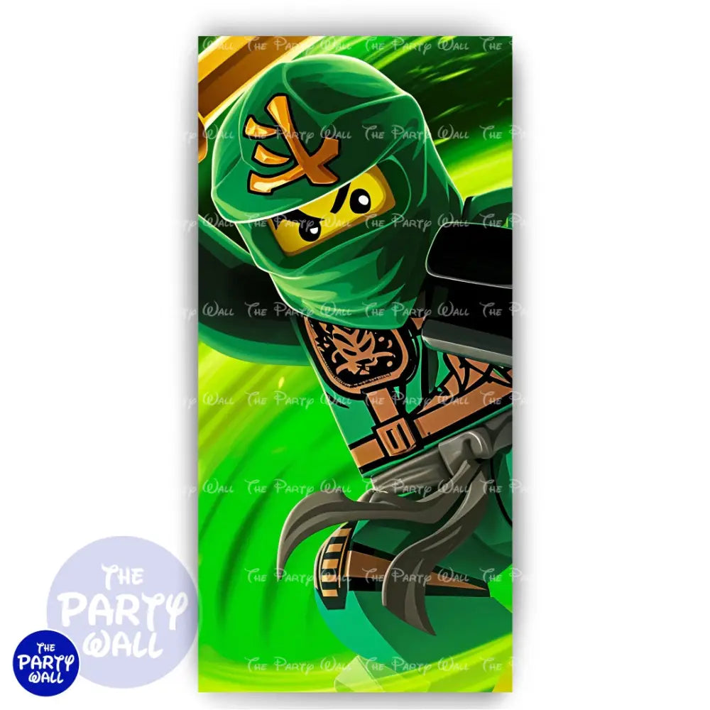 Ninjago - Funda para mampara de punta redonda o rectangular Mampara de punta redonda