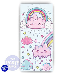 Nubes Cute - Funda para mampara de punta redonda o rectangular Mampara de punta redonda