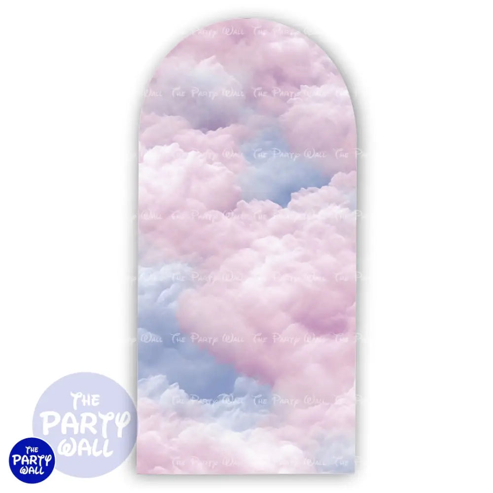 Nubes - Funda para mampara de punta redonda o rectangular Mampara de punta redonda