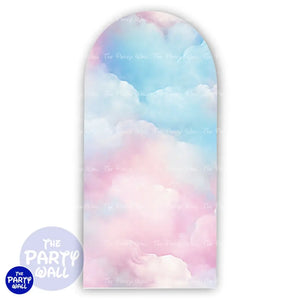 Nubes - Funda para mampara de punta redonda o rectangular Mampara de punta redonda