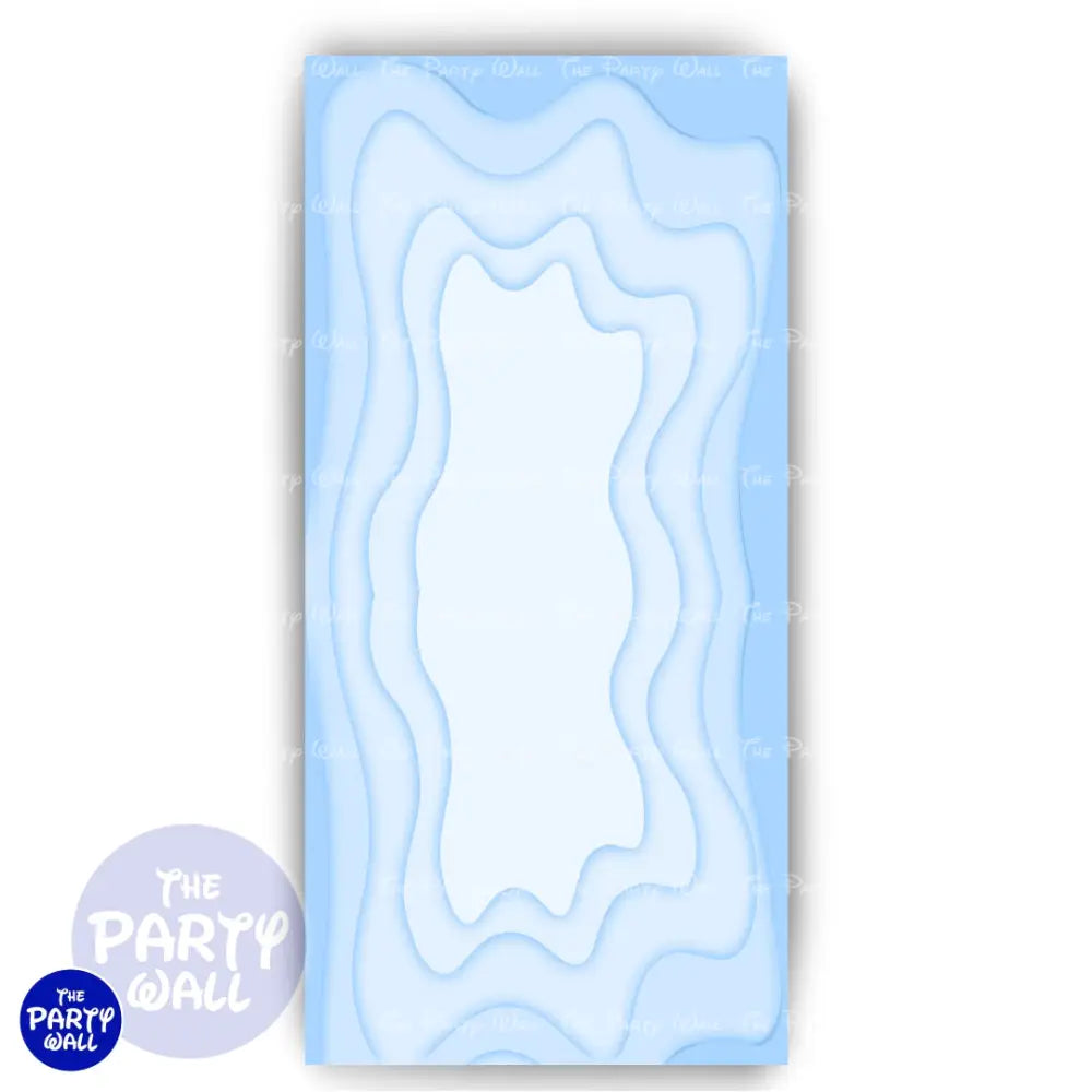 Ondas - Funda para mampara de punta redonda o rectangular Mampara de punta redonda