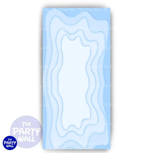 Ondas - Funda para mampara de punta redonda o rectangular Mampara de punta redonda