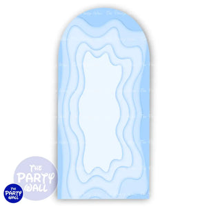 Ondas - Funda para mampara de punta redonda o rectangular Mampara de punta redonda