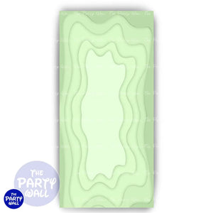 Ondas - Funda para mampara de punta redonda o rectangular Mampara de punta redonda