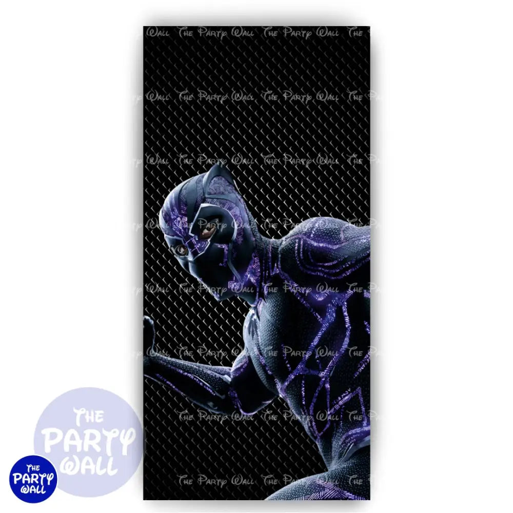 Pantera Negra - Funda para mampara de punta redonda o rectangular Mampara de punta redonda