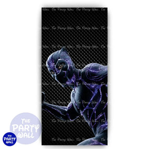 Pantera Negra - Funda para mampara de punta redonda o rectangular Mampara de punta redonda