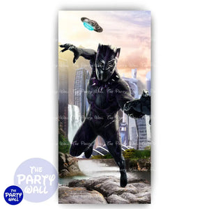 Pantera Negra - Funda para mampara de punta redonda o rectangular Mampara de punta redonda