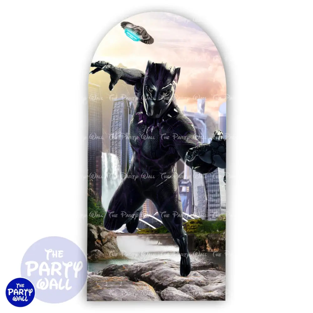 Pantera Negra - Funda para mampara de punta redonda o rectangular Mampara de punta redonda