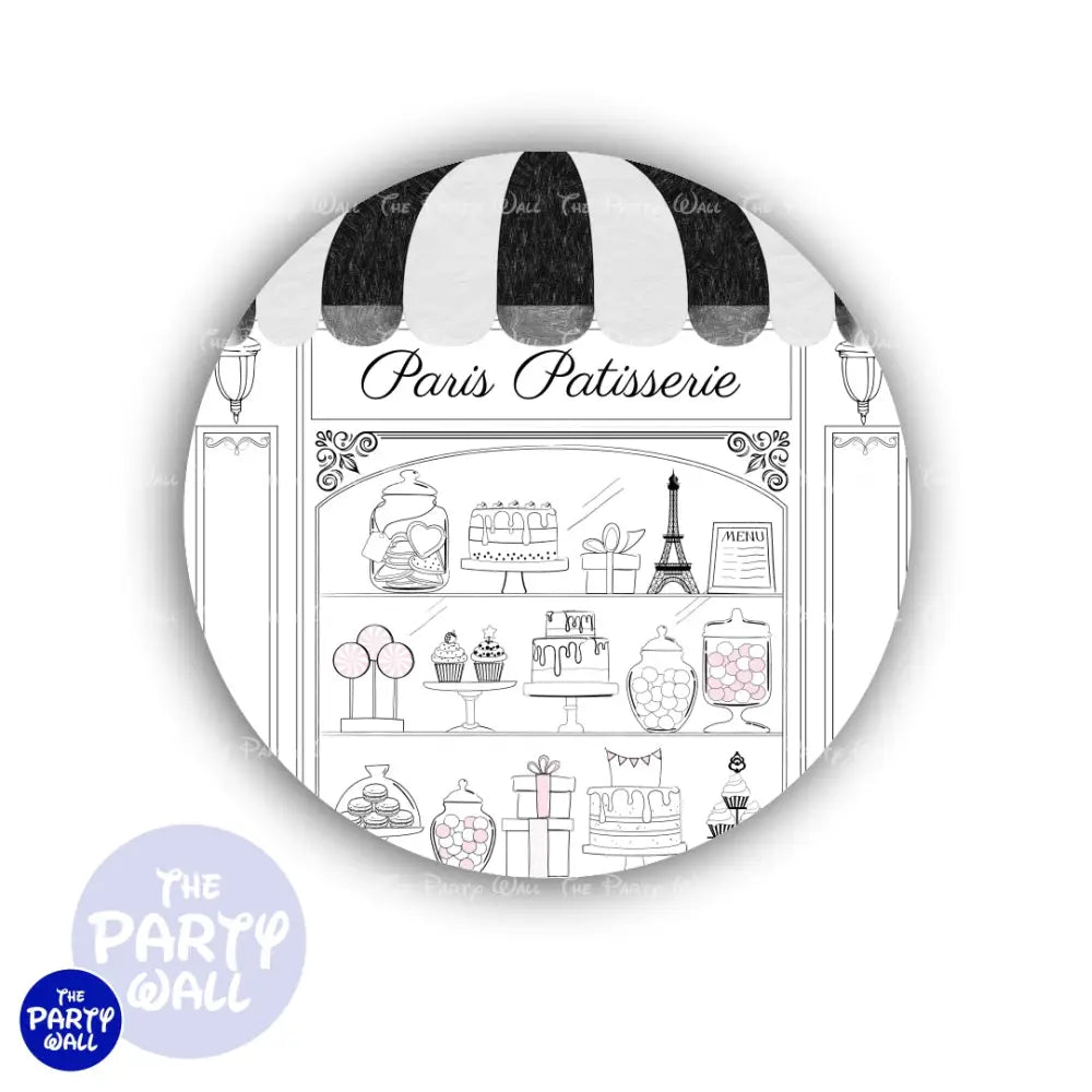 Pastelería Francesa - Funda para mampara circular Circular