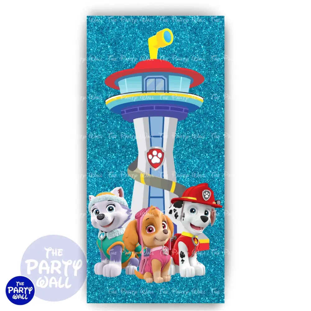 Paw Patrol - Funda para mampara de punta redonda o rectangular Mampara de punta redonda