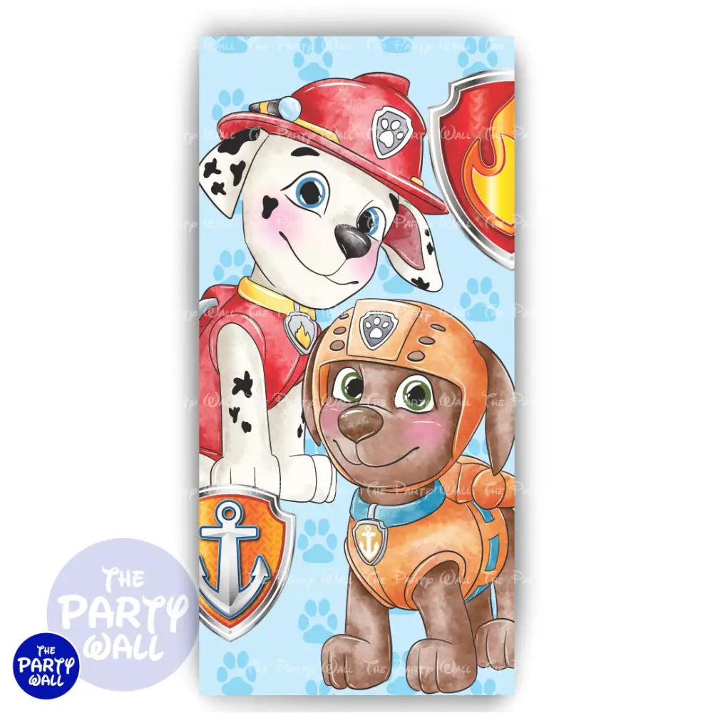 Paw Patrol - Funda para mampara de punta redonda o rectangular Mampara de punta redonda