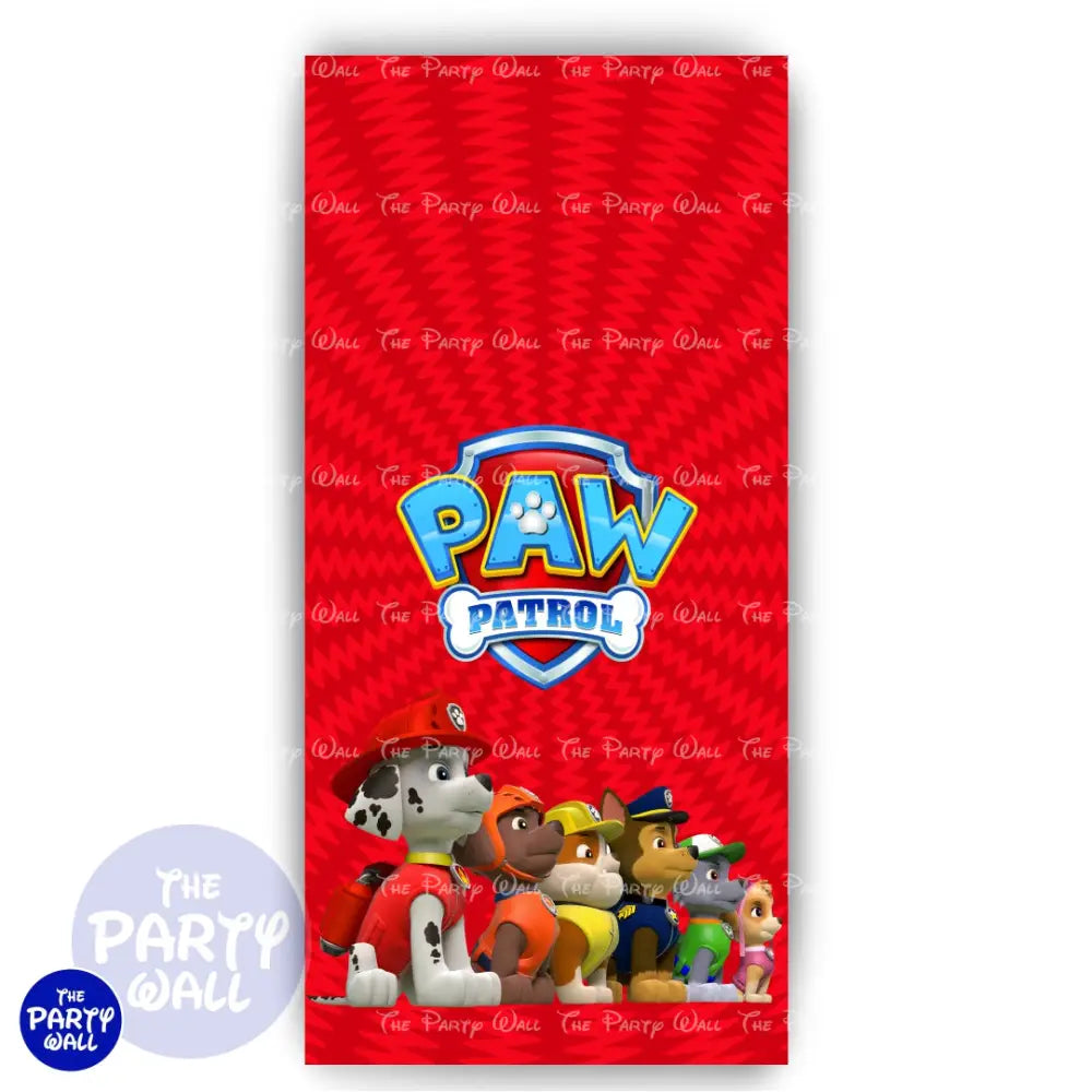 Paw Patrol - Funda para mampara de punta redonda o rectangular Mampara de punta redonda