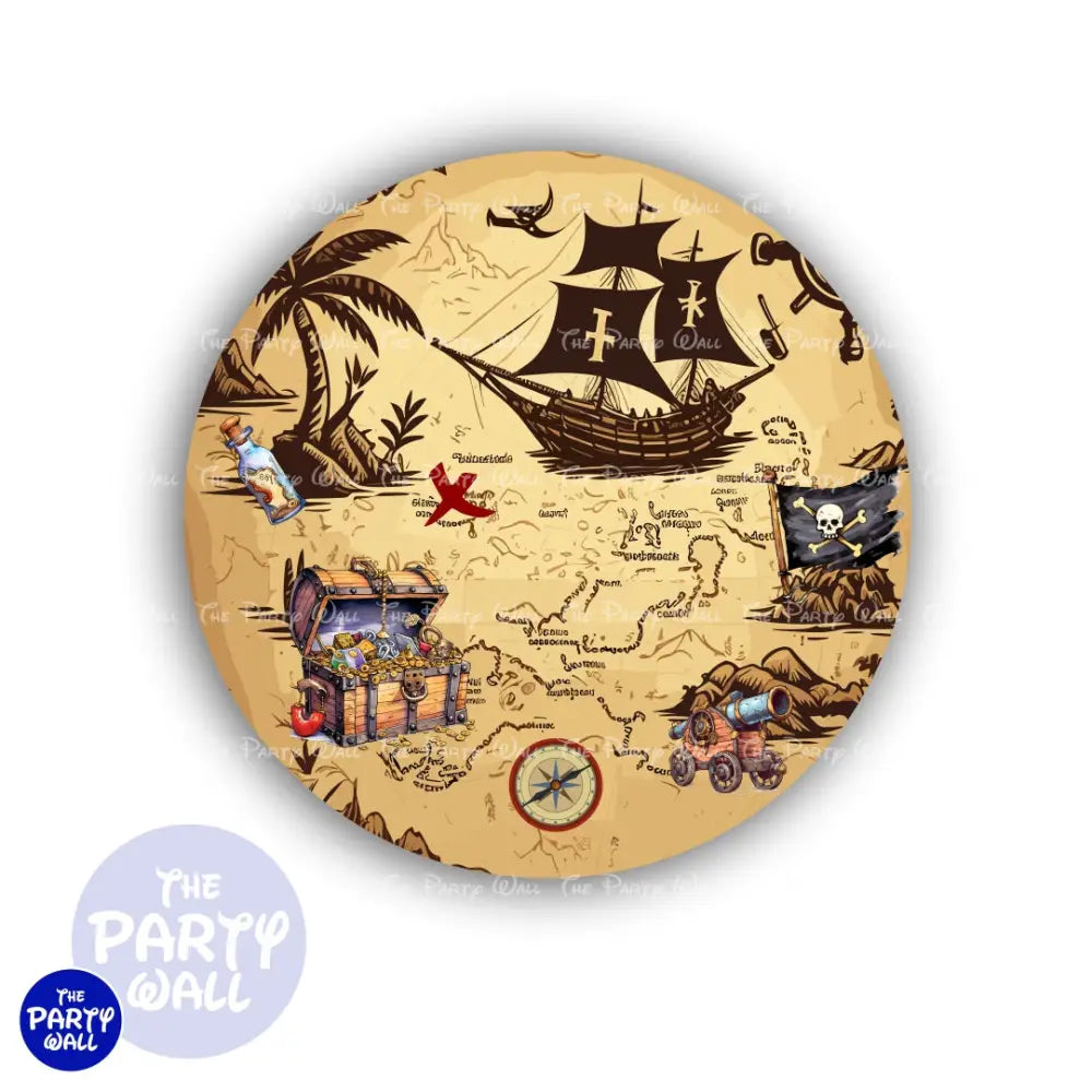 Piratas - Funda para mampara circular Circular