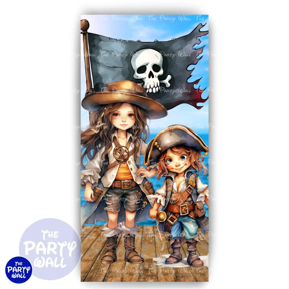 Piratas - Funda para mampara de punta redonda o rectangular Mampara de punta redonda