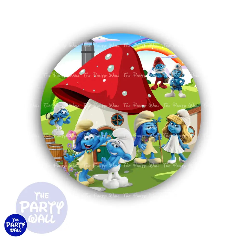 Pitufos - Funda para mampara circular Circular