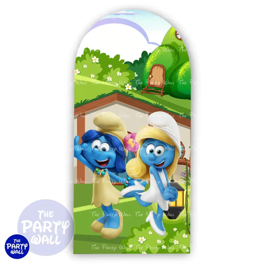 Pitufos - Funda para mampara de punta redonda o rectangular Mampara de punta redonda