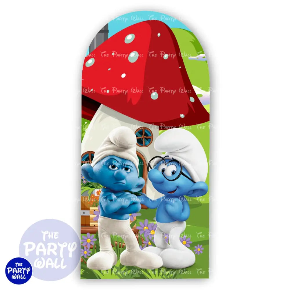 Pitufos - Funda para mampara de punta redonda o rectangular Mampara de punta redonda