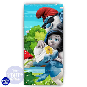 Pitufos - Funda para mampara de punta redonda o rectangular Mampara de punta redonda