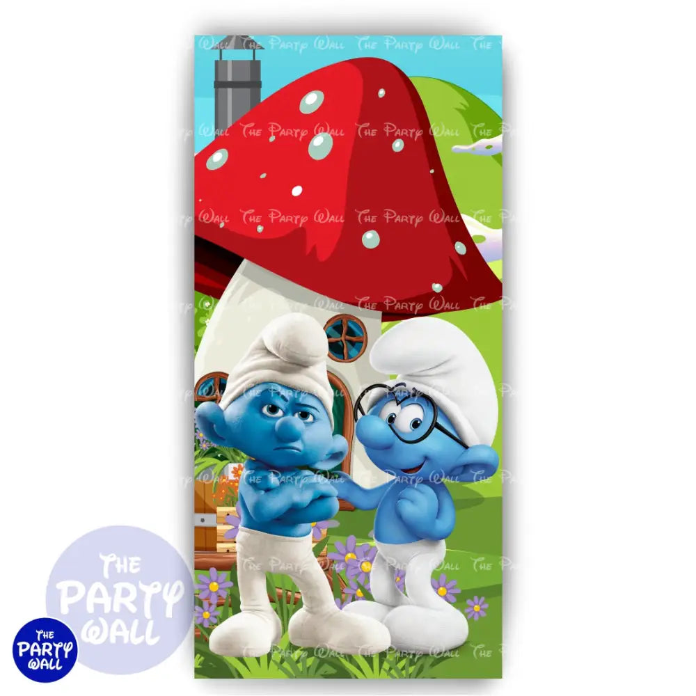 Pitufos - Funda para mampara de punta redonda o rectangular Mampara de punta redonda