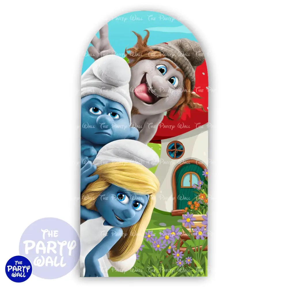 Pitufos - Funda para mampara de punta redonda o rectangular Mampara de punta redonda