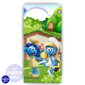 Pitufos - Funda para mampara de punta redonda o rectangular Mampara de punta redonda