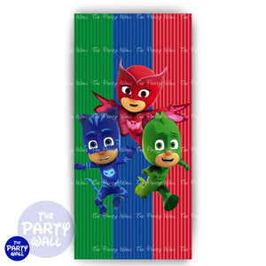 PjMasks - Funda para mampara de punta redonda o rectangular Mampara de punta redonda