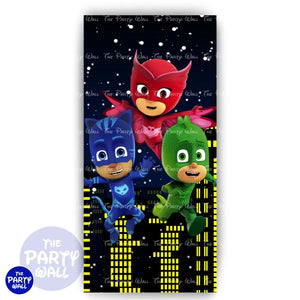 PjMasks - Funda para mampara de punta redonda o rectangular Mampara de punta redonda