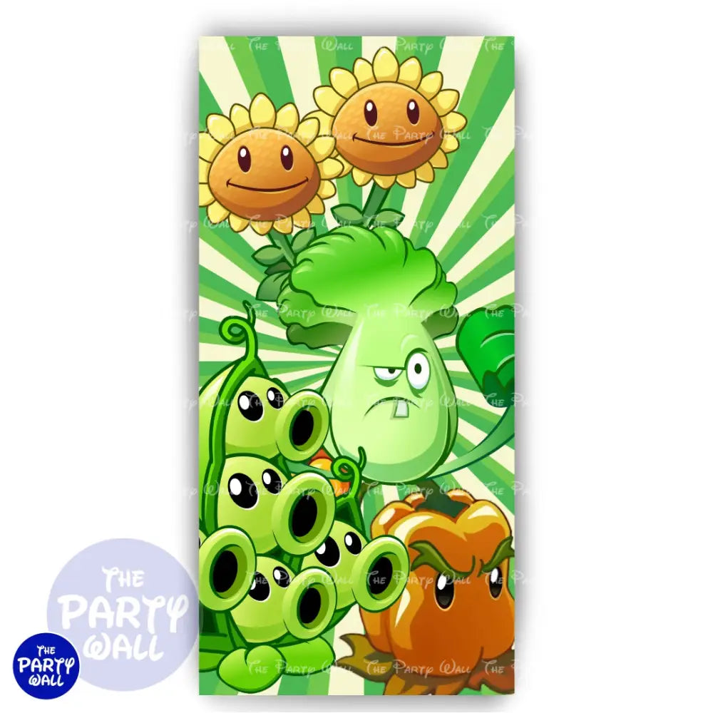 Plants vs Zombies - Funda para mampara de punta redonda o rectangular Mampara de punta redonda