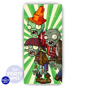 Plants vs Zombies - Funda para mampara de punta redonda o rectangular Mampara de punta redonda