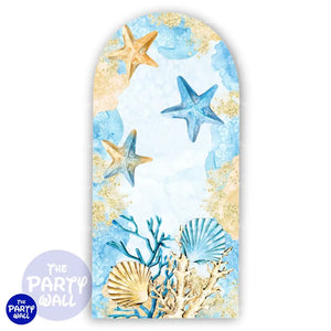 Playa - Funda para mampara de punta redonda o rectangular Mampara de punta redonda