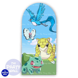 Pokemon - Funda para mampara de punta redonda o rectangular Mampara de punta redonda