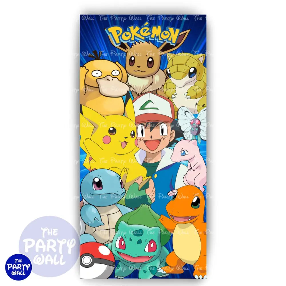 Pokemon - Funda para mampara de punta redonda o rectangular Mampara de punta redonda