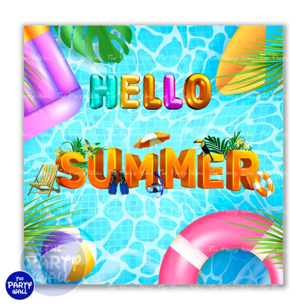 Pool Party / Albercada - Funda para mampara cuadrada o rectangular - Cuadrado o Rectangular