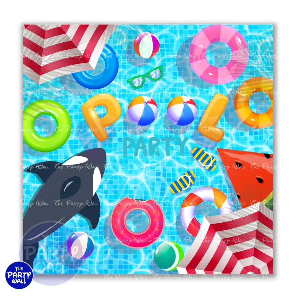 Pool Party / Albercada - Funda para mampara cuadrada o rectangular - Cuadrado o Rectangular