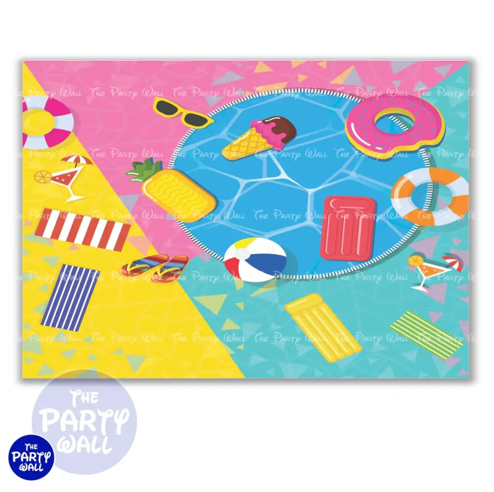 Pool Party / Albercada - Funda para mampara cuadrada o rectangular - Cuadrado o Rectangular