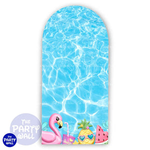 Pool Party / Albercada - Funda para mampara de punta redonda o rectangular Mampara de punta redonda