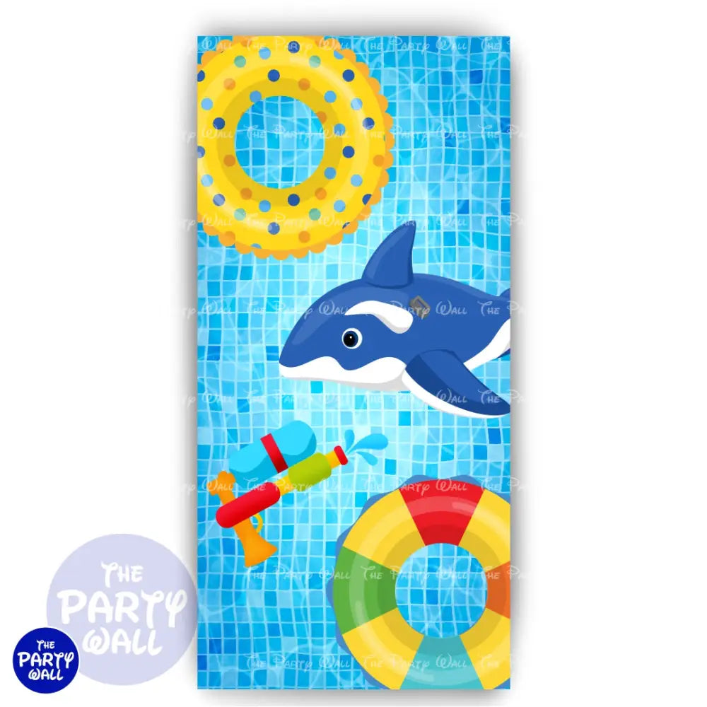 Pool Party / Albercada - Funda para mampara de punta redonda o rectangular Mampara de punta redonda