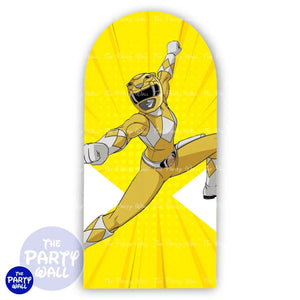 Power Rangers - Funda para mampara de punta redonda o rectangular Mampara de punta redonda