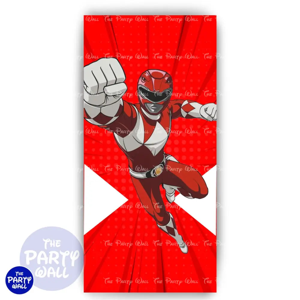 Power Rangers - Funda para mampara de punta redonda o rectangular Mampara de punta redonda