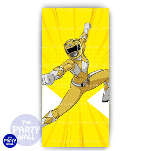 Power Rangers - Funda para mampara de punta redonda o rectangular Mampara de punta redonda