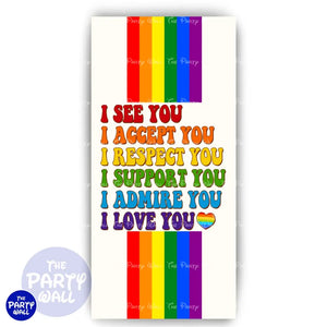 Pride - Funda para mampara de punta redonda o rectangular Mampara de punta redonda