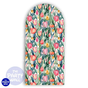 Primavera - Funda para mampara de punta redonda o rectangular Mampara de punta redonda