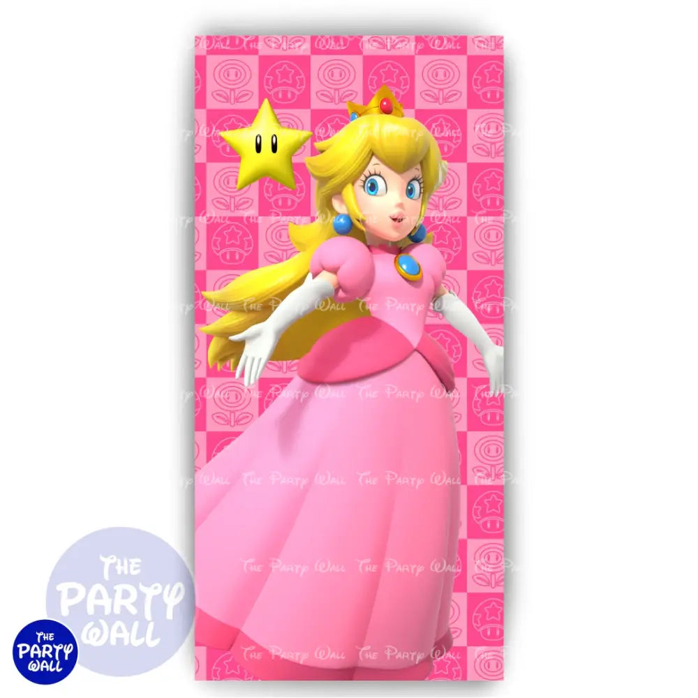 Princesa Peach - Funda para mampara de punta redonda o rectangular Mampara de punta redonda