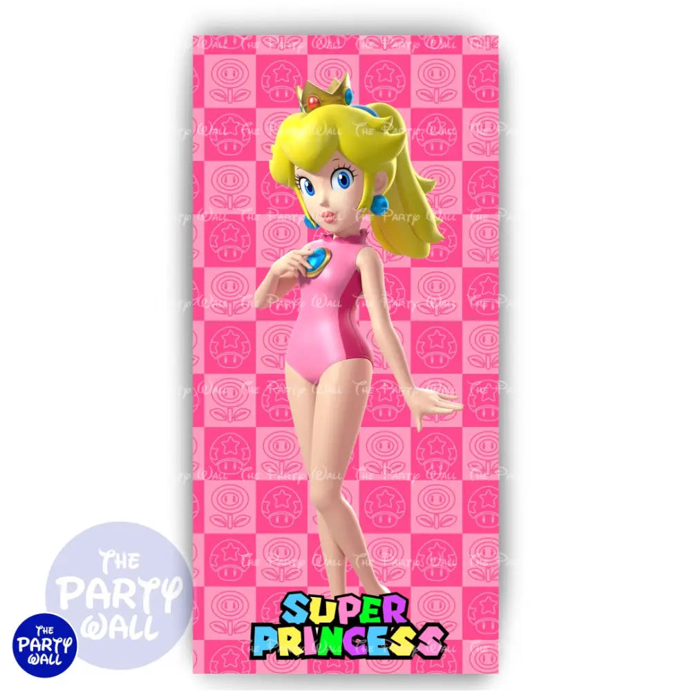 Princesa Peach - Funda para mampara de punta redonda o rectangular Mampara de punta redonda