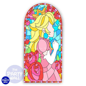 Princesa Peach - Funda para mampara de punta redonda o rectangular Mampara de punta redonda