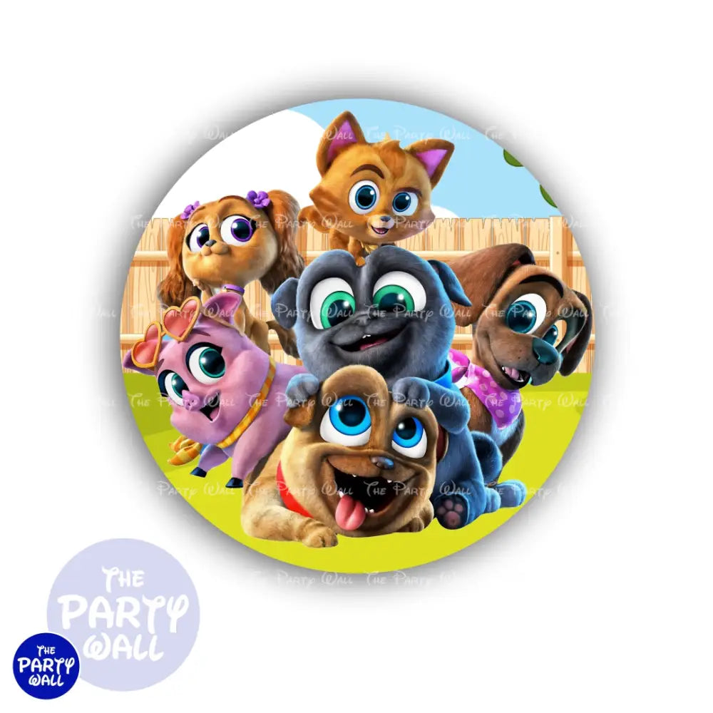 Puppy Dog Paws - Funda para mampara circular Circular