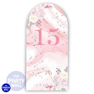 Quince Años - Funda para mampara de punta redonda o rectangular Mampara de punta redonda