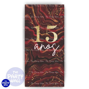 Quince Años - Funda para mampara de punta redonda o rectangular Mampara de punta redonda